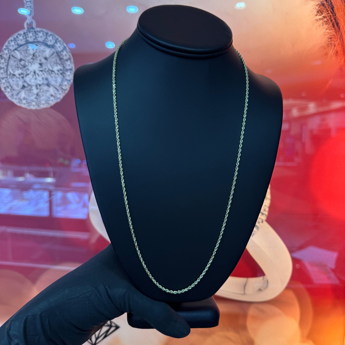 10K Gold 2mm 24Inch Solid Rope Approx. 8Grams