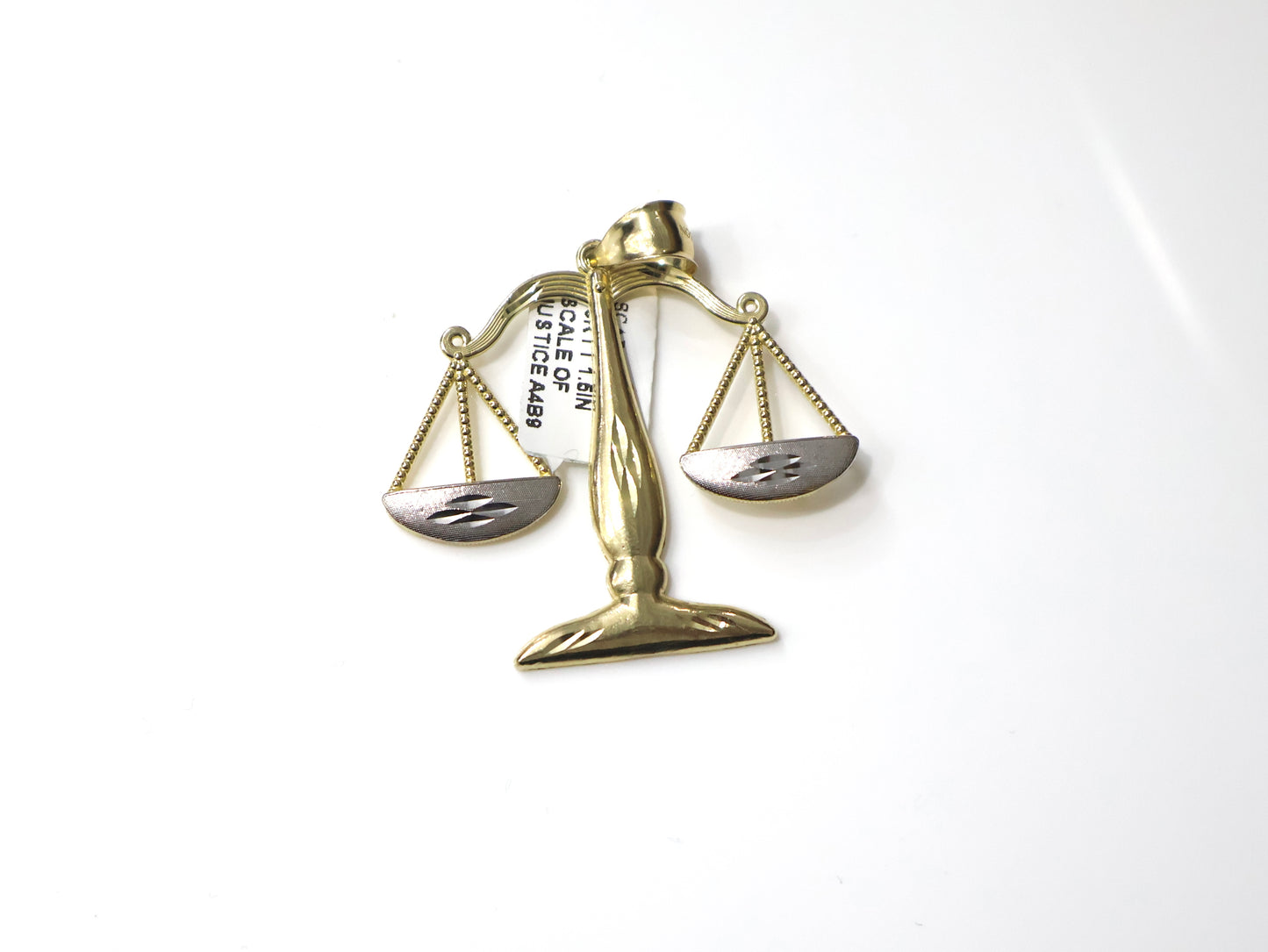 10K Gold Approx 1.5Inch Scale Of Justice