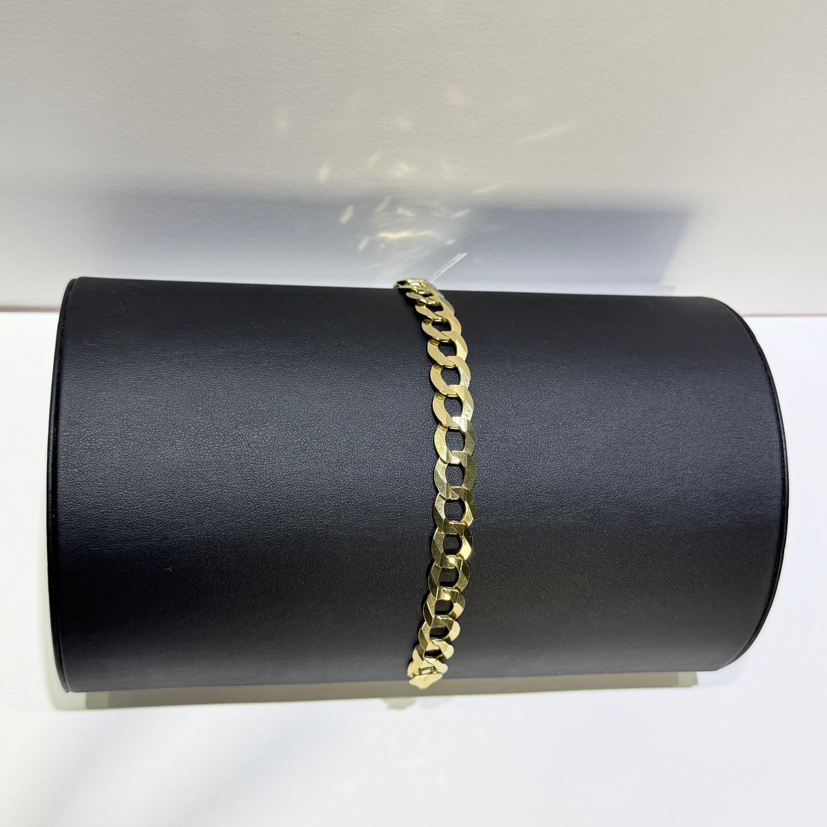 10K Yellow Gold 12mm 8 Inch Solid Curb