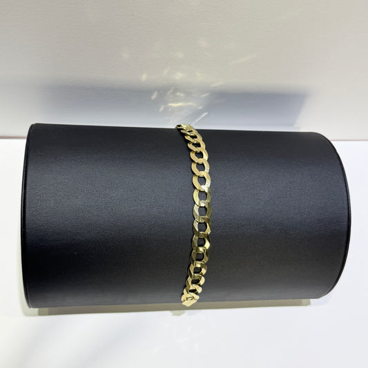 10K Yellow Gold 12mm 8 Inch Solid Curb