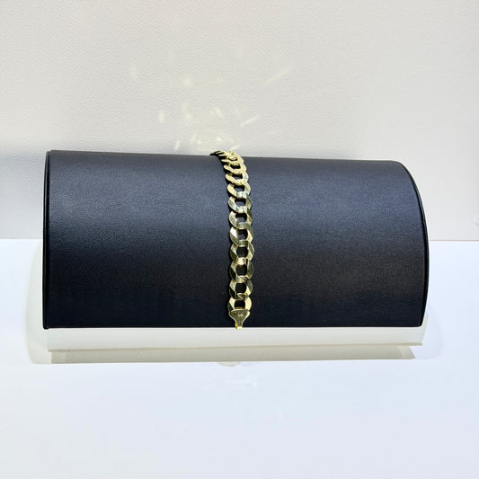 10K Yellow Gold 13mm 8.5 Inch Solid Curb Link