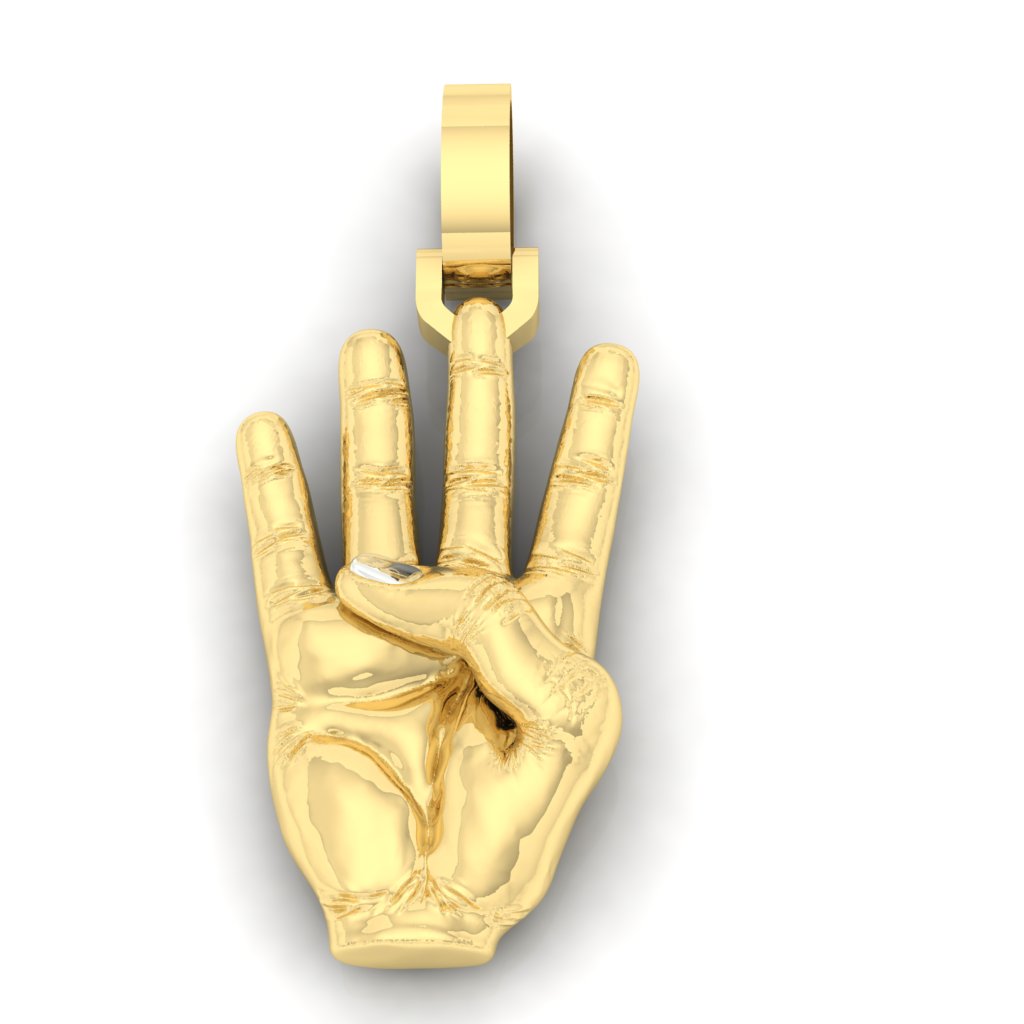 "Hand" Gold Custom Pendants