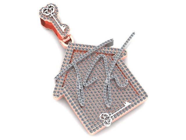 Gold Diamond Two-Tone White-Rose Gold