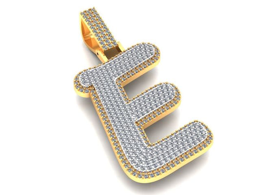 "E" Diamond Custom Initial Letters