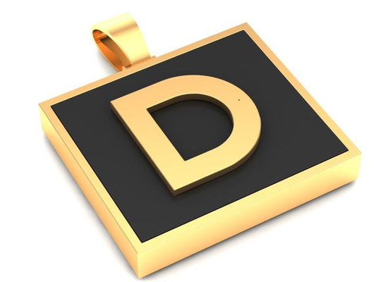 "D" Gold Custom Pendant