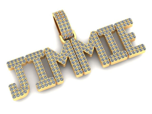 "Jimmie" 10K Diamond Name Plate