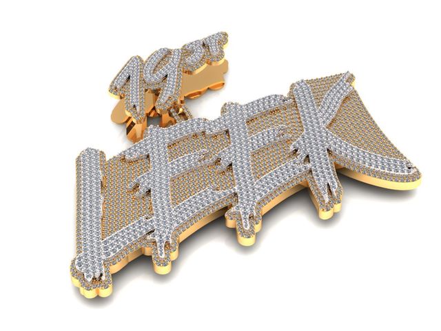 "Leek" Diamonds Piece