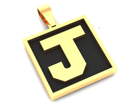 "J" Custom Gold Pendant