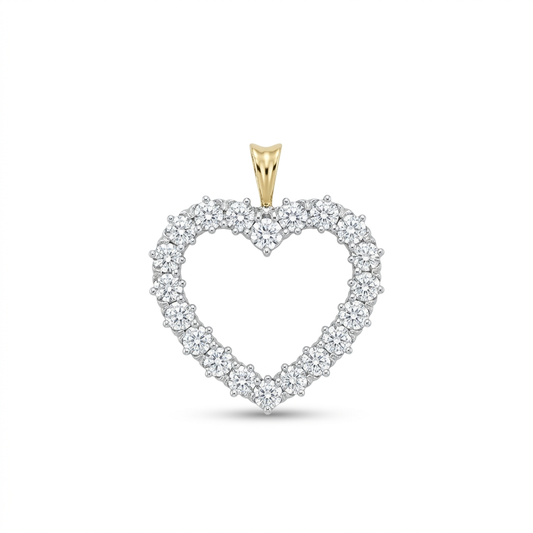 Original heart pendant on a clean white background