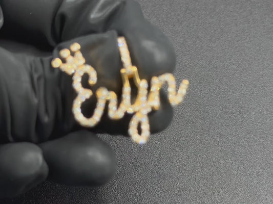 10K Gold - Diamond Name Plate