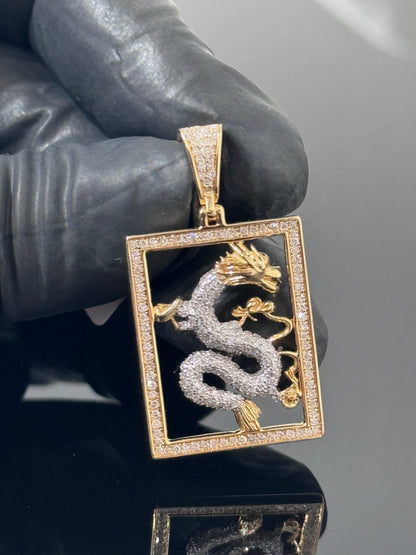 10k diamond dragon pendant (.081ctw)