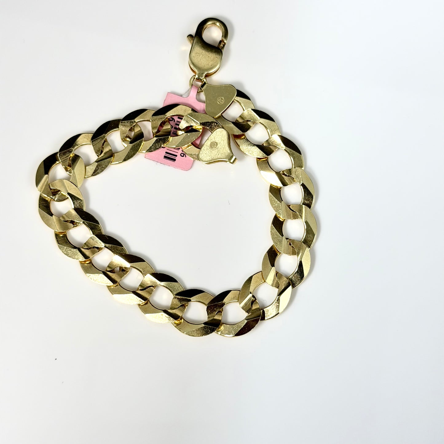 14K Gold 12mm 9-Inch Solid Curb