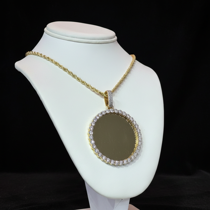 10K Yellow Gold 2.00Ctw Diamonds Rd Memory Charm/Pendant