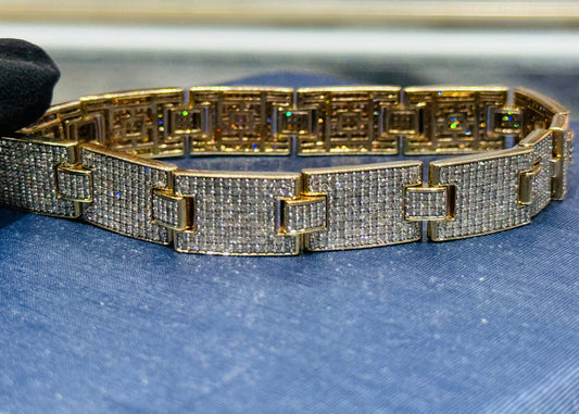 10KYG 6.50CTW DIAMOND  BRACELET