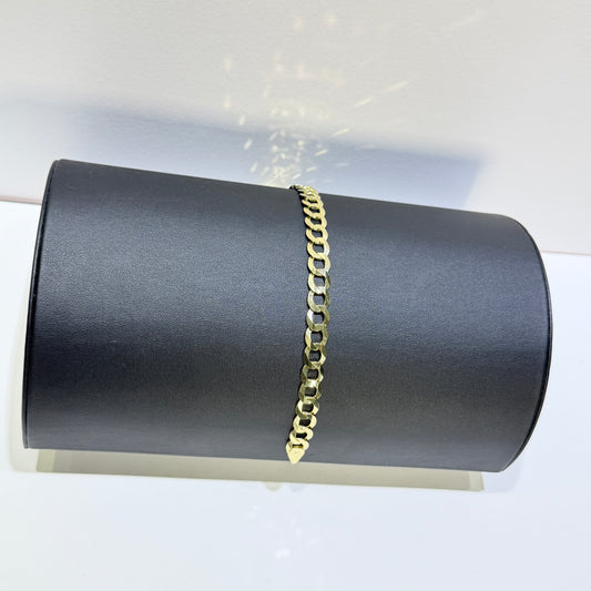 10K Yellow Gold 9.5mm 8.5 Inch Solid Curb Link