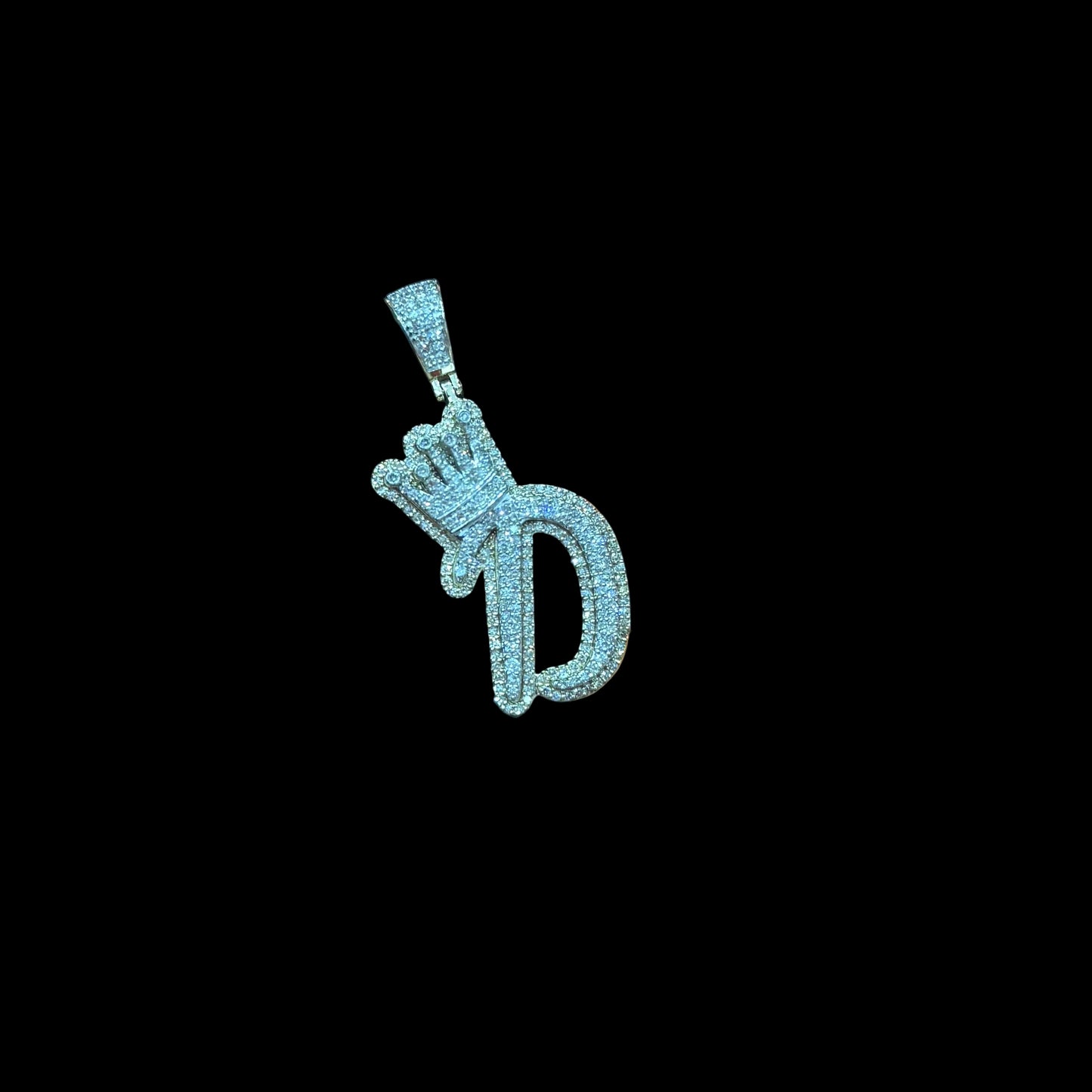 10k Yellow Gold 1.20Ctw Diamond Crown Initial D Pend