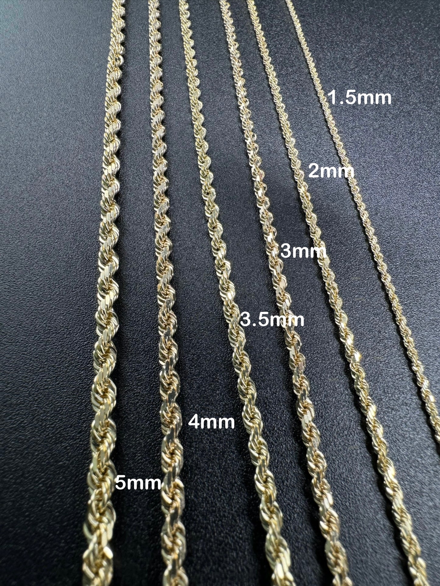 1.5mm solid rope chain
