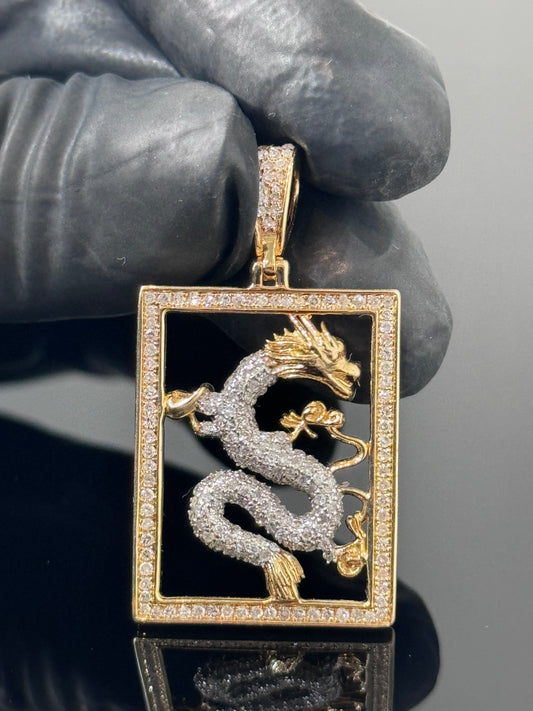 10k diamond dragon pendant (.081ctw)