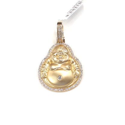 10Kyg 0.65Ctw Dia Laughing Buddha Pendant