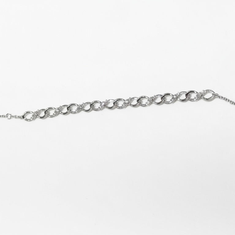 Silver 0.50Ctw Lg Diamond Infinity Bracelet