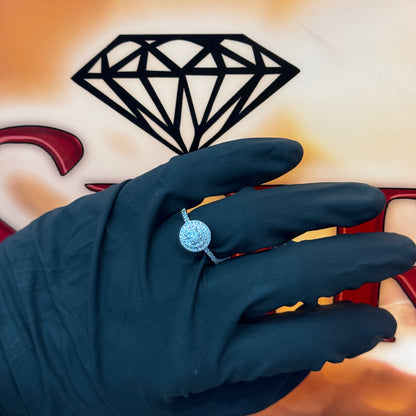 14K White Gold 1.50Ctw 0.50Ctr Rd Diamond Engagement Ring