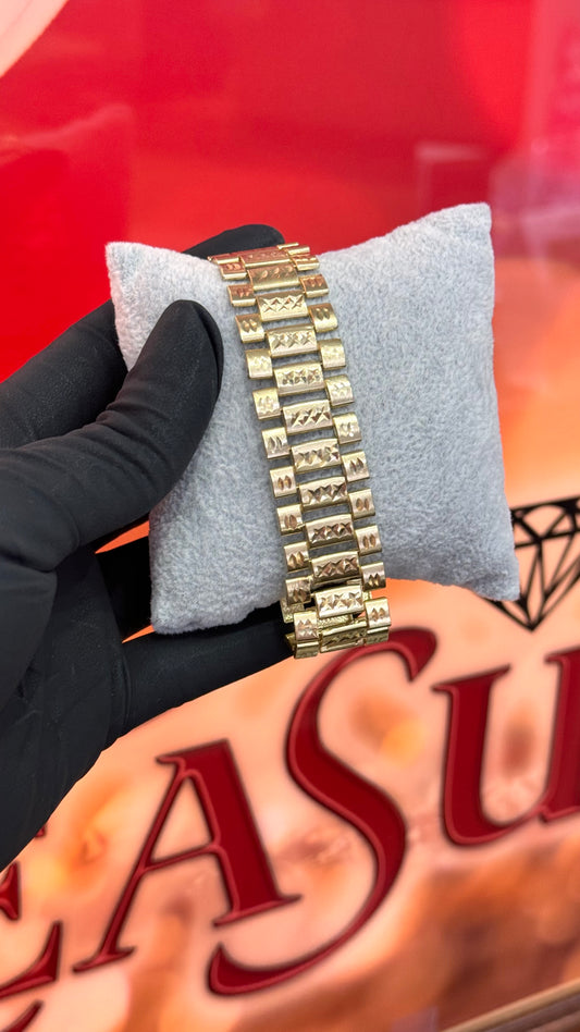 10KYG 19MM 9IN ROLEX LINK