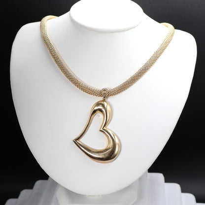 10K Gold 18Inch Heart Necklace