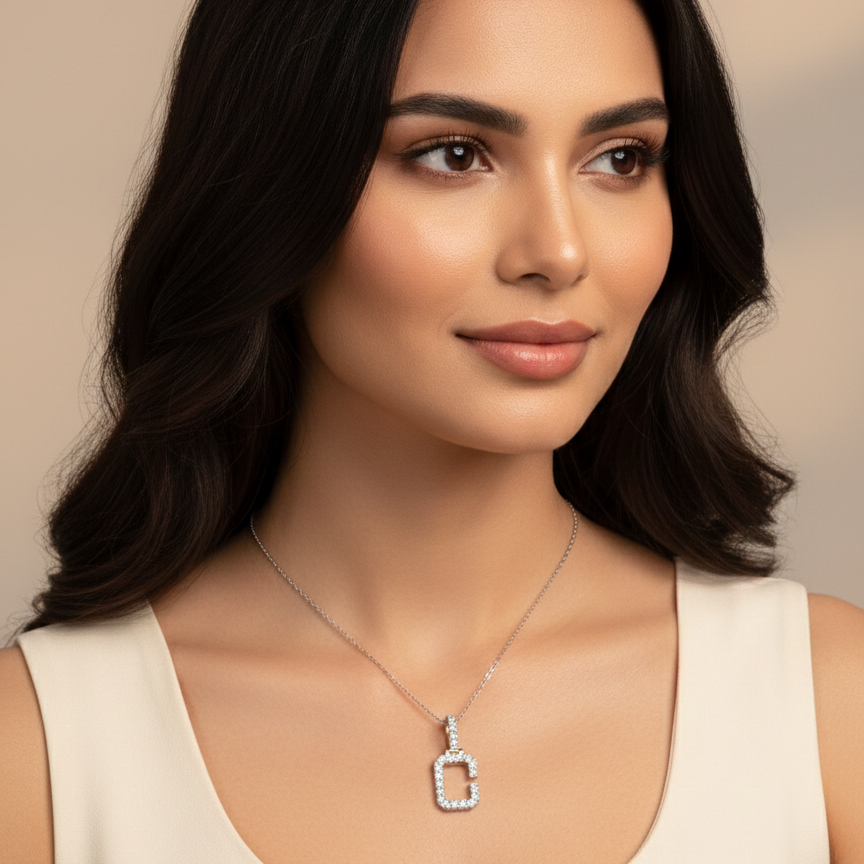 10K Yellow Gold 0.18Ctw Diamond Initial C