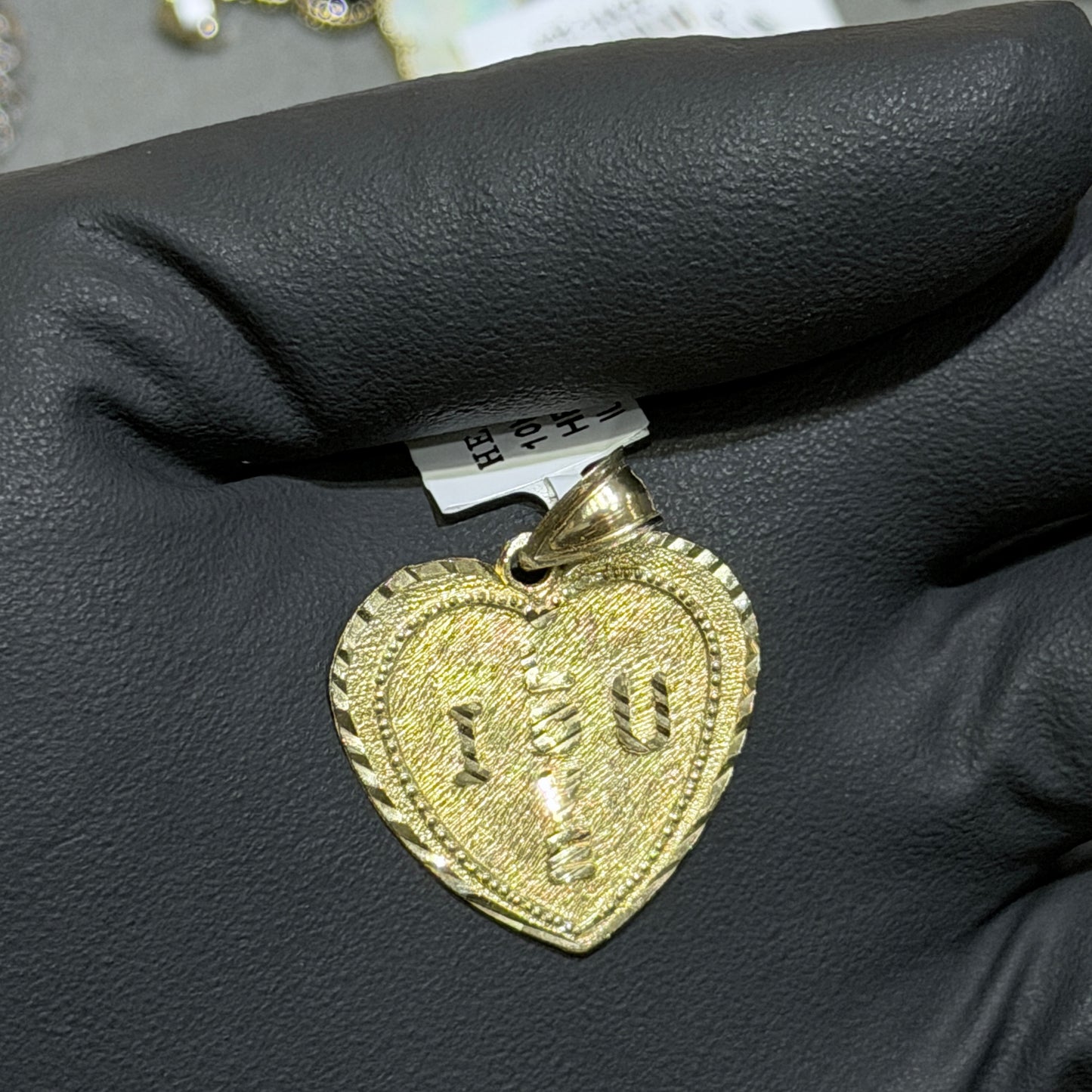 10K Gold Approx. 1-Inch Heart Iloveyou
