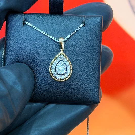 14Kyg 0.20Ctw Diamond Pear Pendant