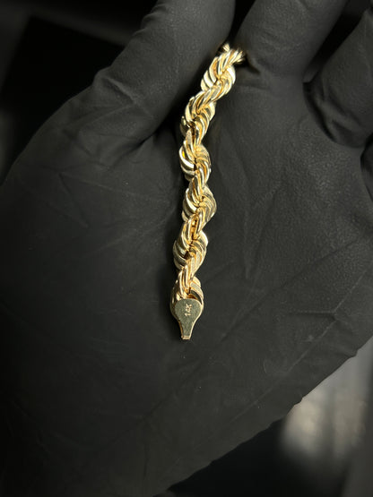 7mm solid rope chain-14karat gold