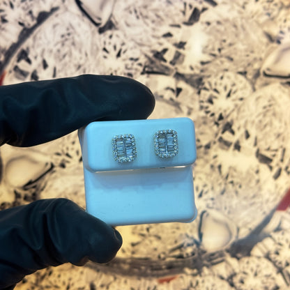 10K Gold 0.50Ctw Diamond Baguette Earring