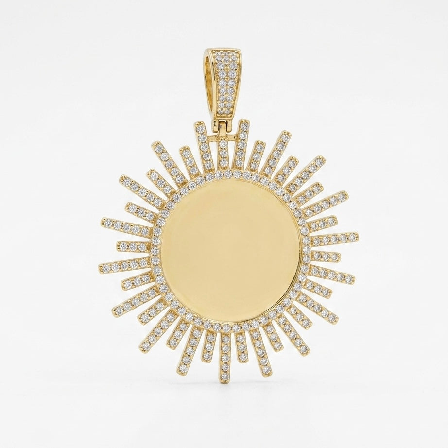 10k Yellow Gold Diamond Rd Memory Charm