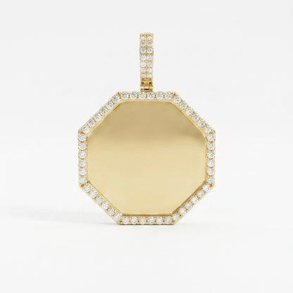 10k Yellow Gold Diamond Memory Pendant