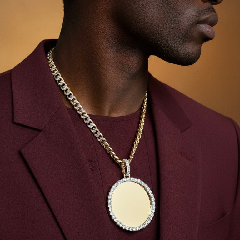 10K Gold 2.10Ctw Diamond Round Memory Charm