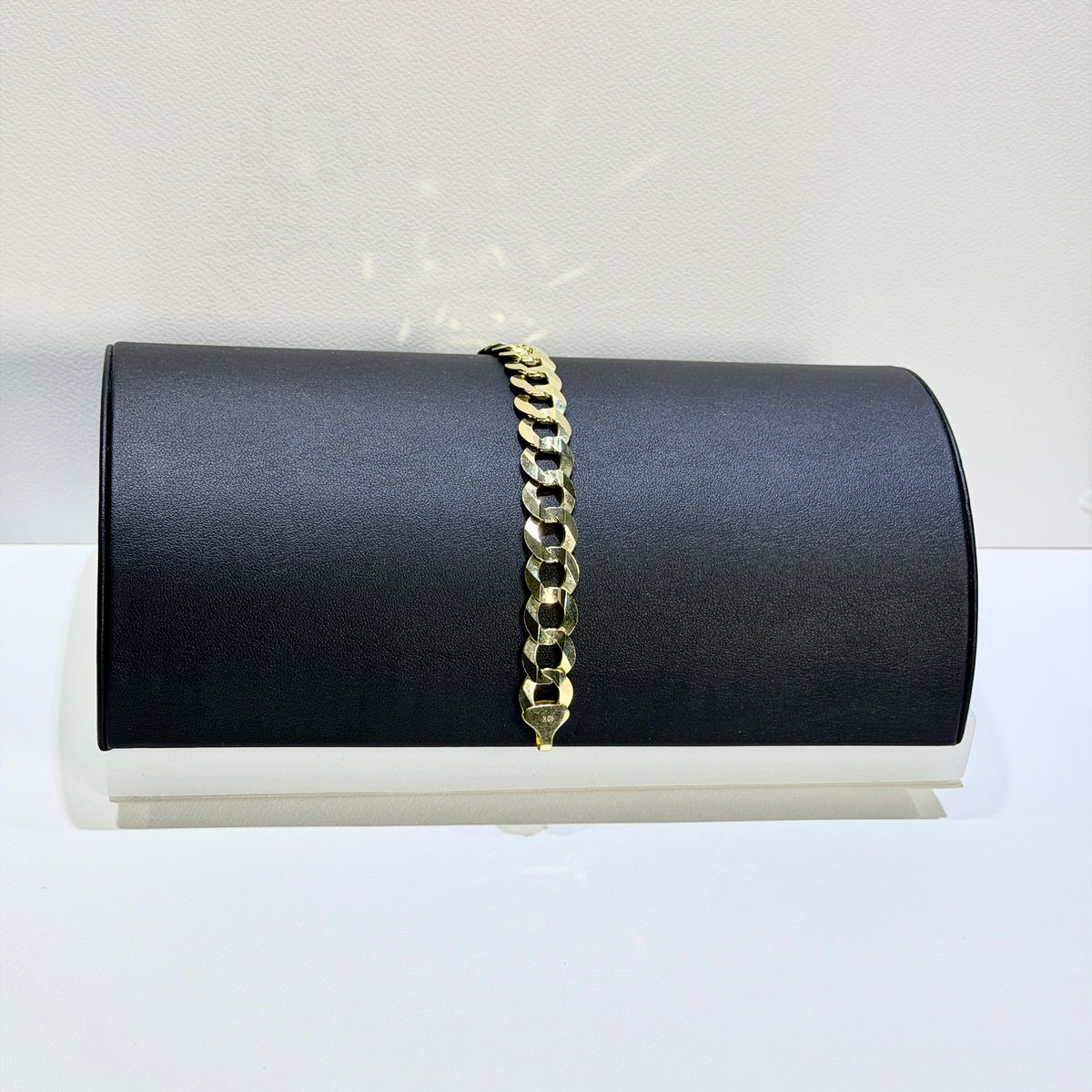10K Yellow Gold 13mm 8.5 Inch Solid Curb Link