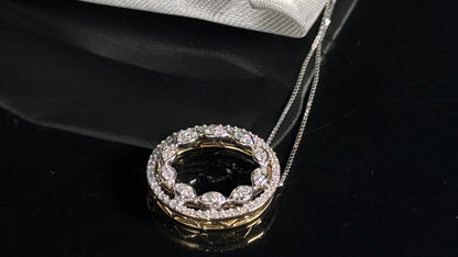 14KTT 0.33CTW DIAMOND PENDANT