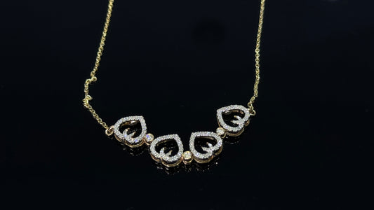 10KYG 0.78CTW DIAMOND HEART NECKLACE A4B3