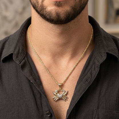 10K Gold Approx. 1-Inch Crab Pendant