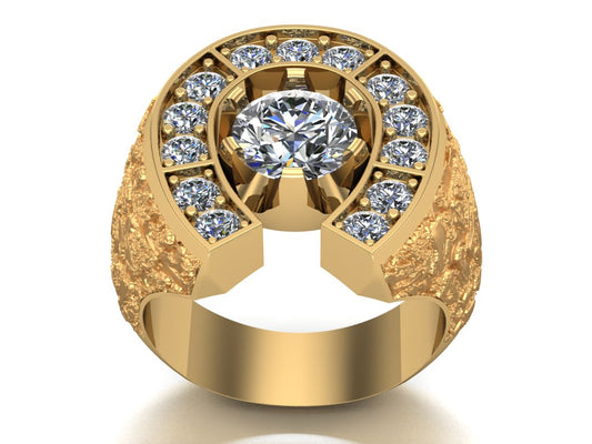 10K GOLD LAB DIAMOND RING