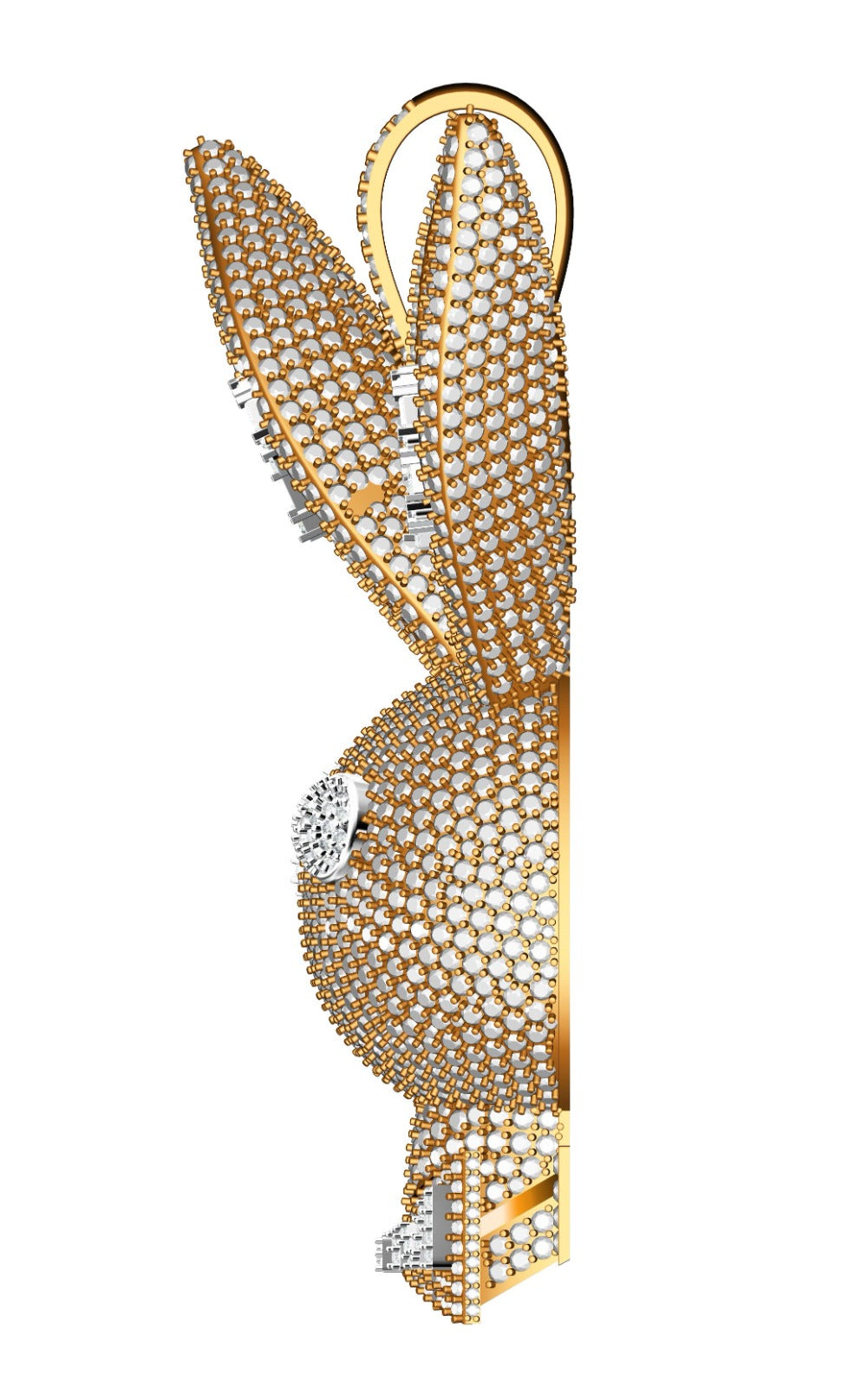 Bunny 38.08 CTW Diamonds 125Grm - Custom Necklace