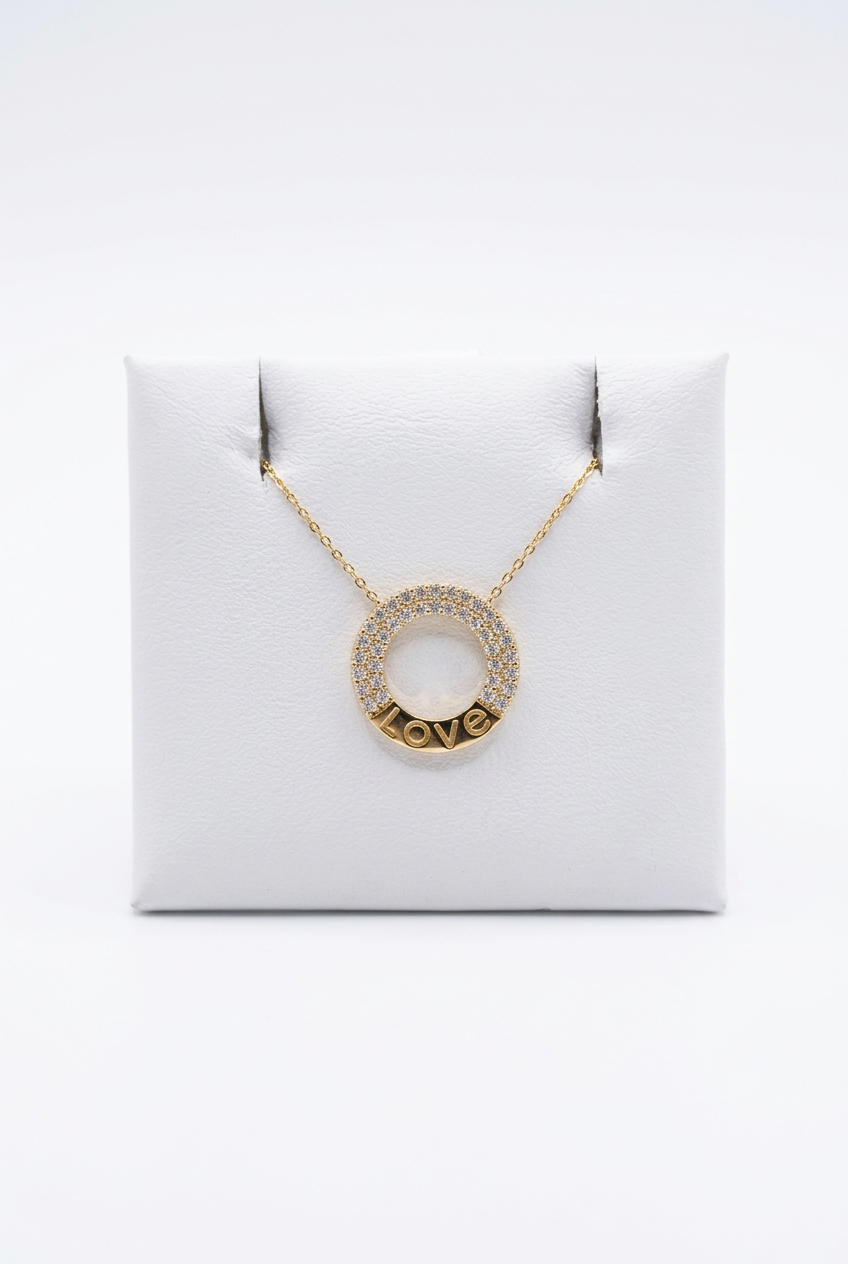 Circular LOVE necklace product image
