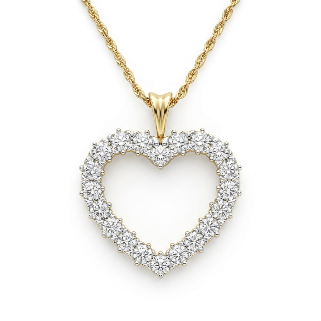 Diamond heart pendant product image