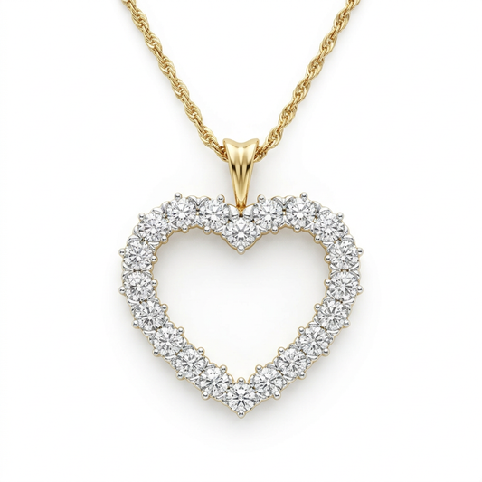 Diamond heart pendant product image