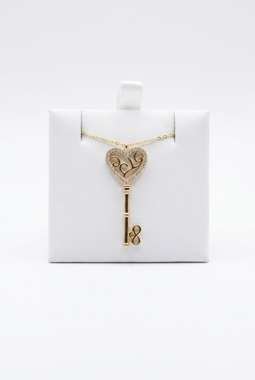 Original key necklace on a clean white background
