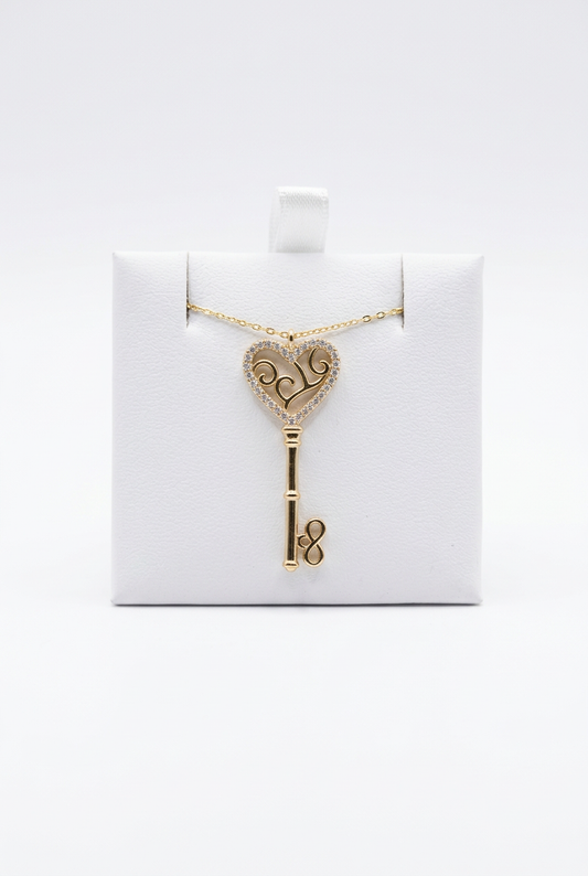 Original key necklace on a clean white background