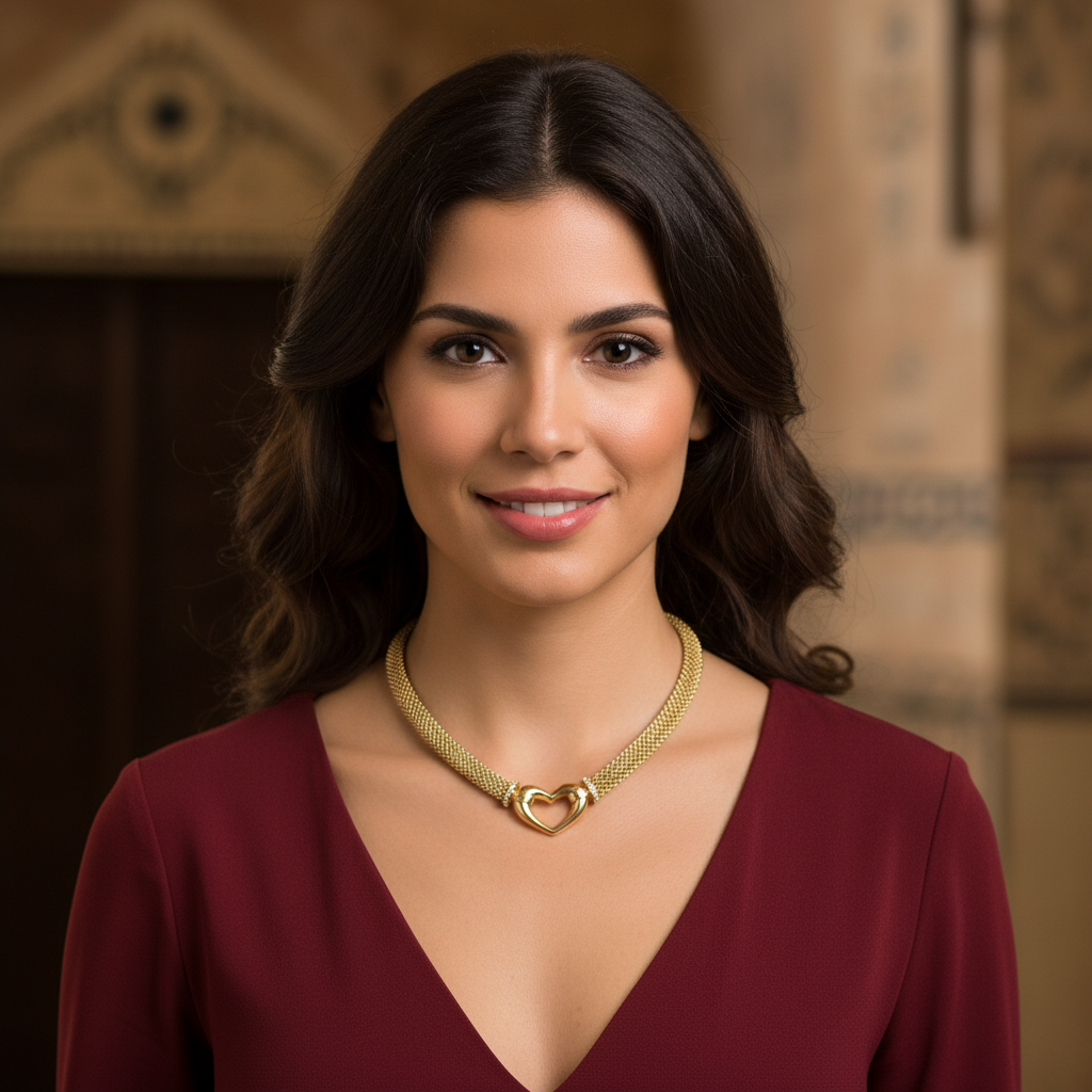 10K Gold 17.5In Heart Neck Cz 27Grams