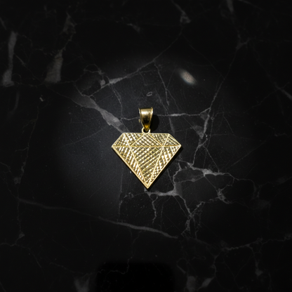 10k Gold Diamond Shape Pendant Approx. 4Grams