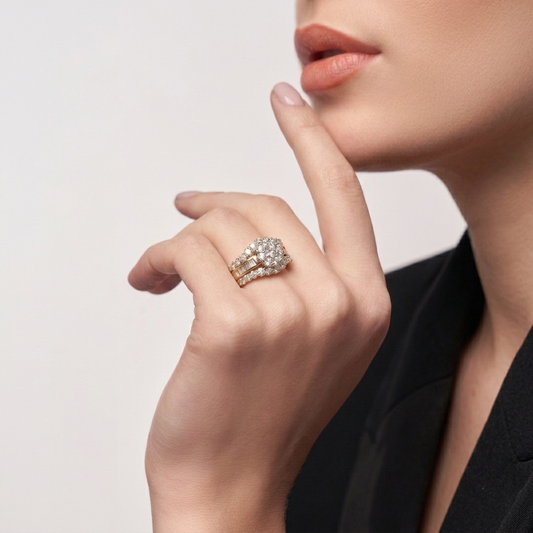 14Ktyg 3.00Ctw Diamond engagement