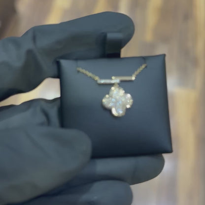 10K Yellow Gold 0.16Ctw Diamond Pendant With Chain